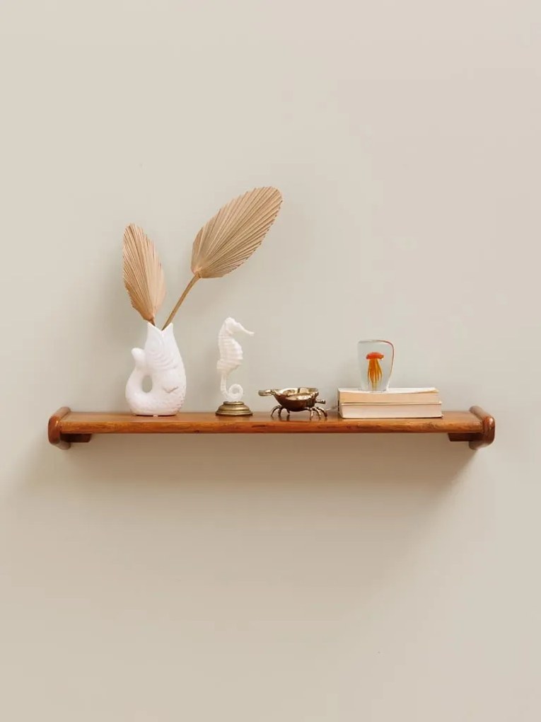 Raft de perete, din lemn de acacia, Cenuti