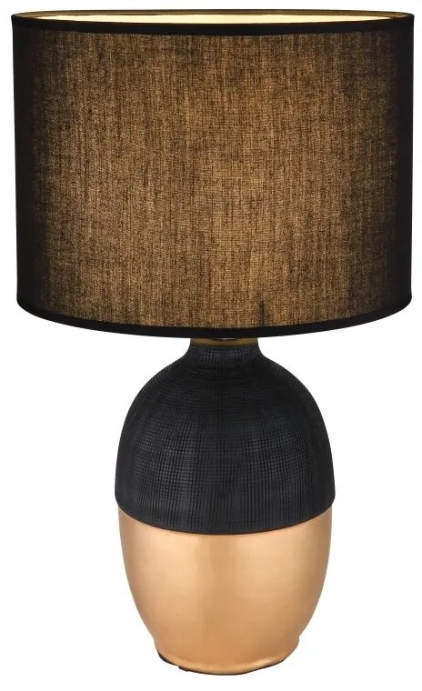 Veioza, lampa de masa design modern Valentino auriu, negru