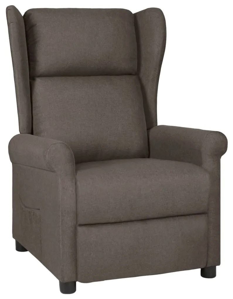 vidaXL Fotoliu rabatabil, maro, material textil