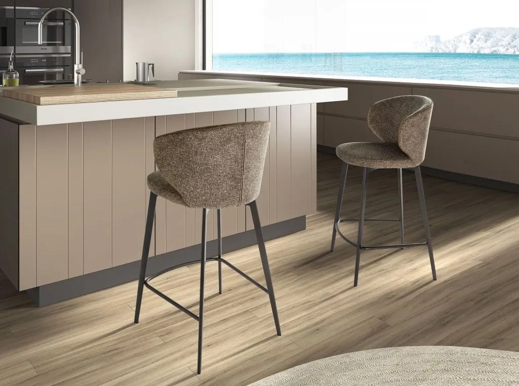 Scaun de bar LUX design italian Brown marbled