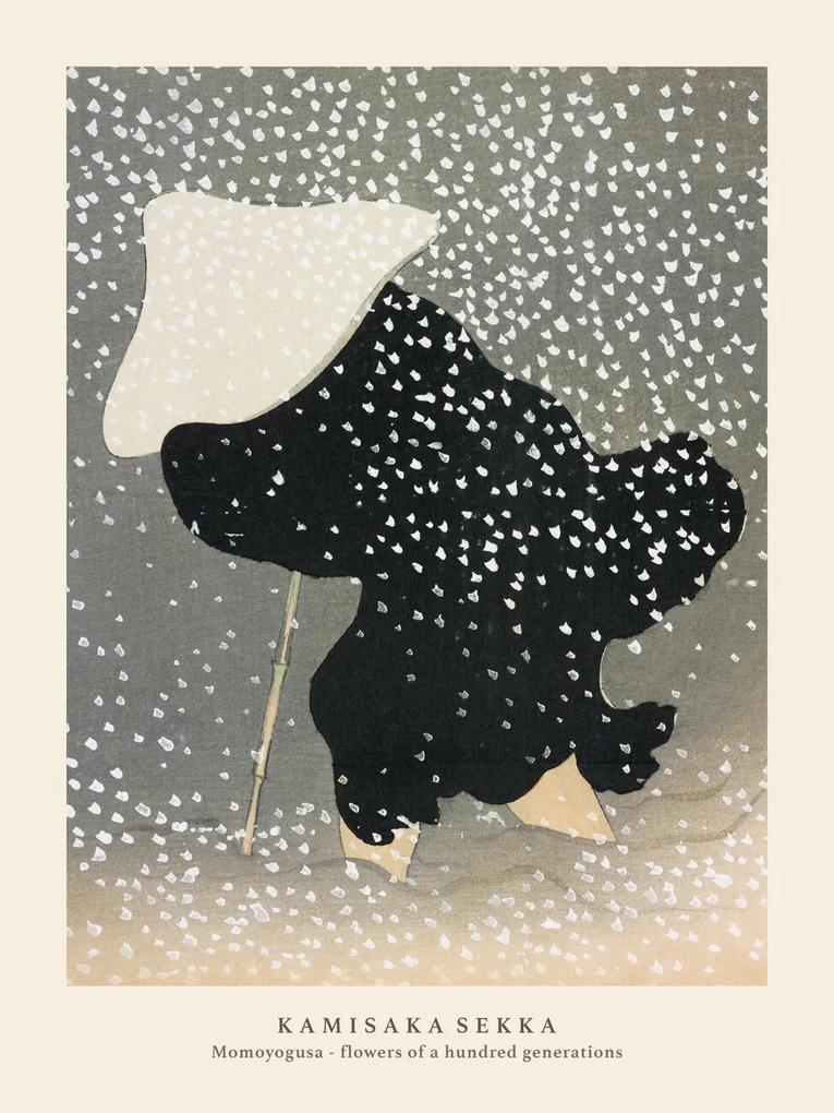 Artă imprimată Swirling Snow (Special Edition Japandi Vintage) - Kamisaka Sekka, (30 x 40 cm)