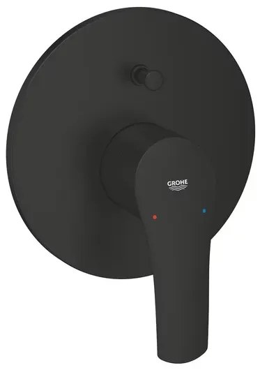 Baterie cada-dus incastrata Grohe Eurosmart negru mat fara corp ingropat