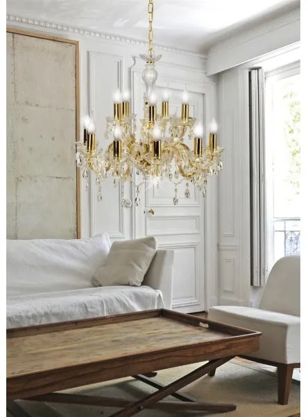 Lustră pe lanț MARIA TERESA 12xE14/40W/230V