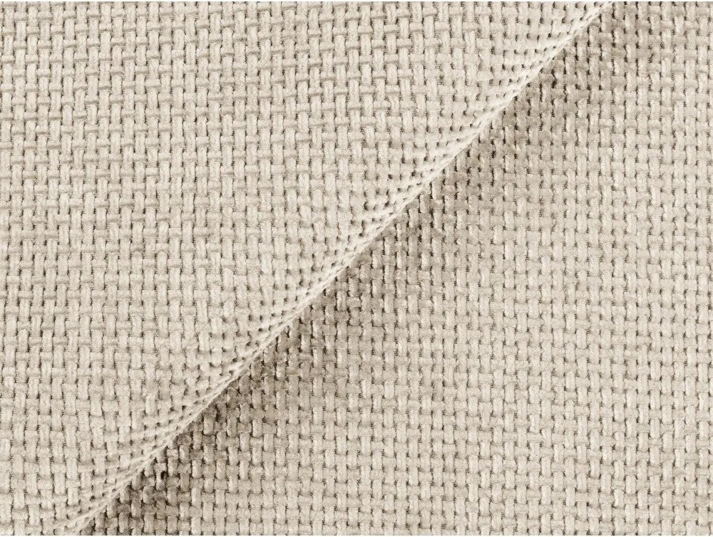 Colțar crem extensibil/cu spațiu de depozitare cu tapițerie din chenille (cu colț pe partea dreaptă/cu șezlong) Kona – Makamii