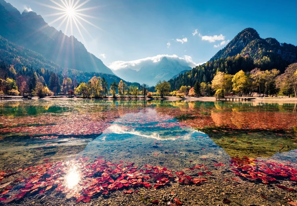 Fototapet - Lacul Jasna, Gozd Martuljek, Alpii Iulieni, Slovenia (147x102 cm)