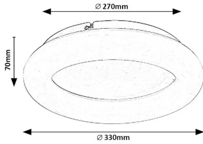 Plafonieră LED Rabalux 71168 CELIE LED/24W/230V d. 33 cm alb
