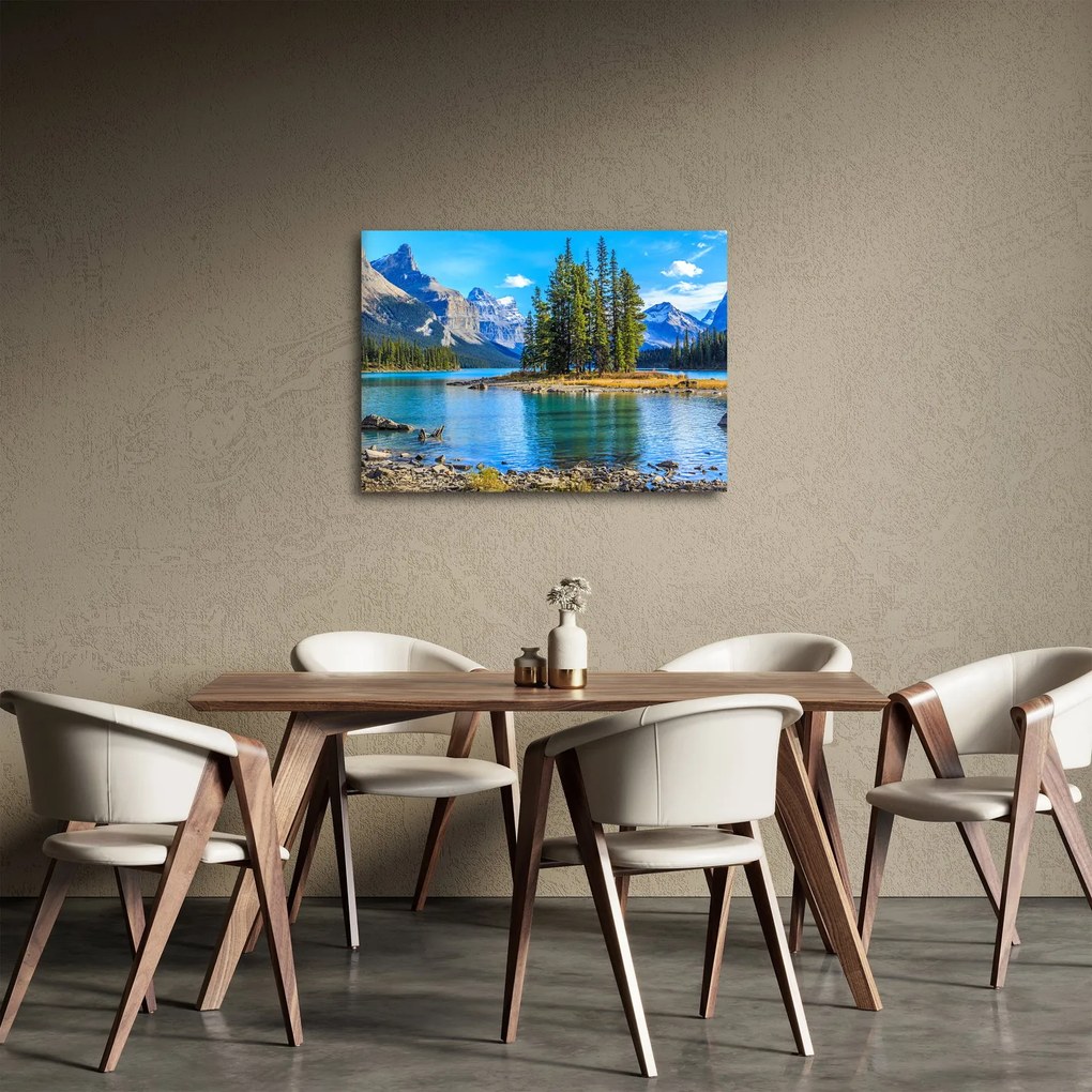 Tablou - Peisaj montan cu râu (70x50 cm)