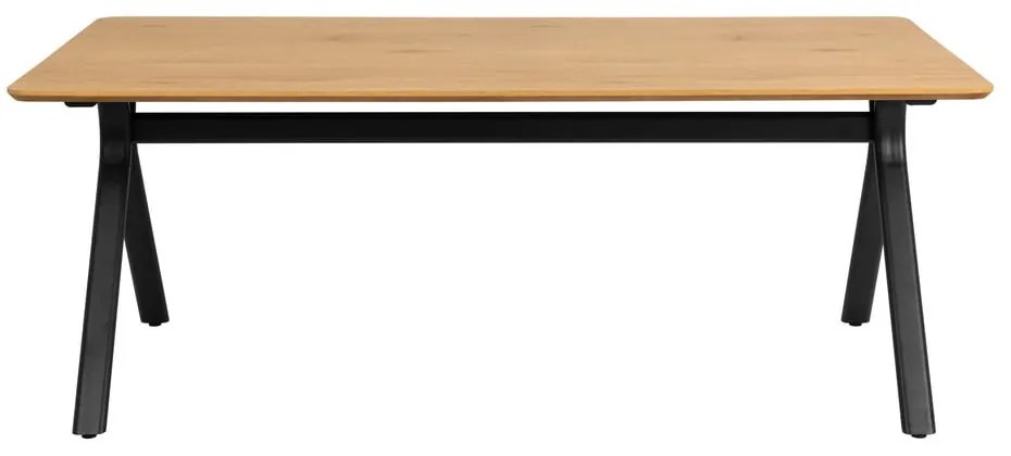 Masă de dining cu blat cu aspect de lemn de stejar 100x200 cm Bristol – Actona