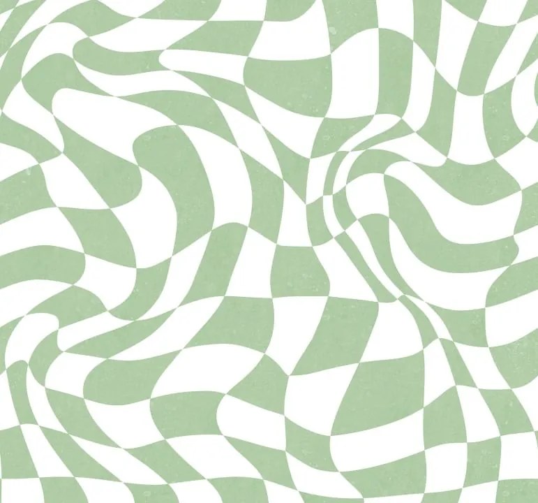 Fototapet, Psychedelic Chess, Green, Rebel Walls