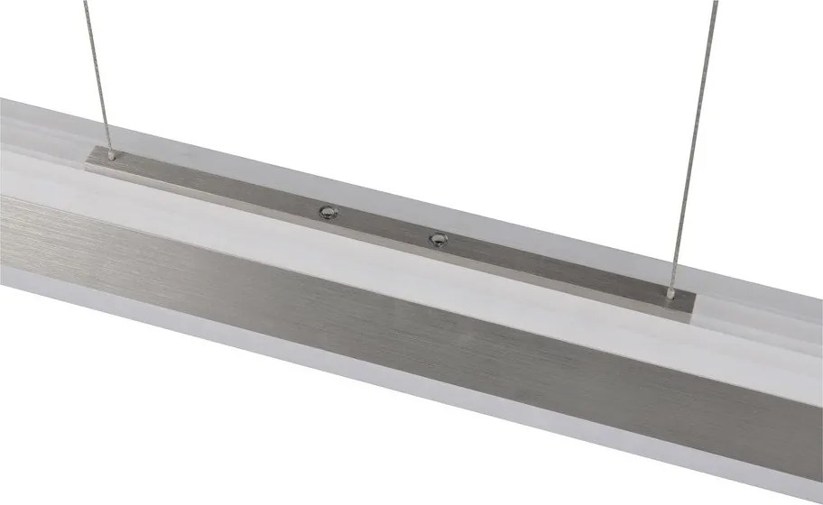 Lustră argintiu-mat LED cu abajur din metal Arcola – Trio