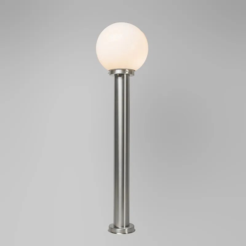 Lampă modernă de exterior cu stâlp din oțel inoxidabil 100 cm - Sfera