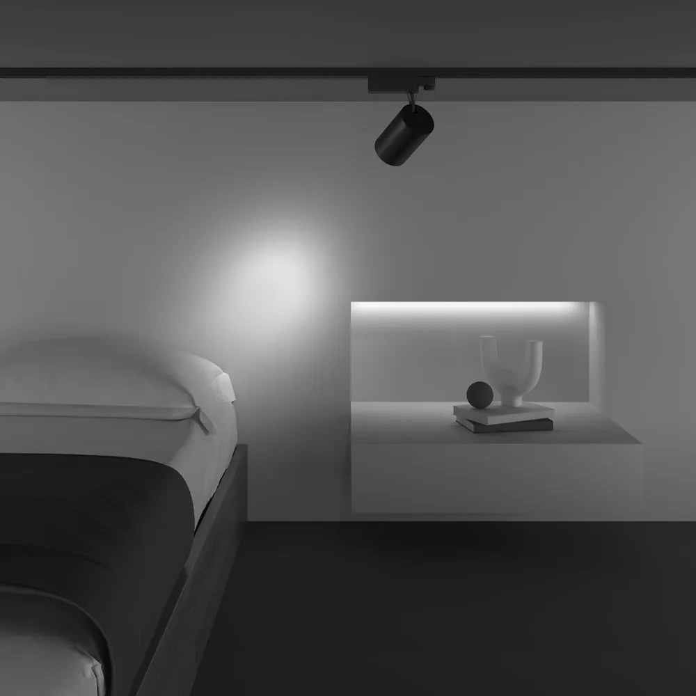 Spot LED, accesoriu pentru sinele trifazate Trinity, Vuoro negru 3000K 26W
