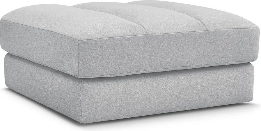 Taburet gri deschis cu tapițerie din catifea Sierra – Bobochic Paris