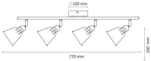 Spot FIONA 4xE14/8W/230V verde