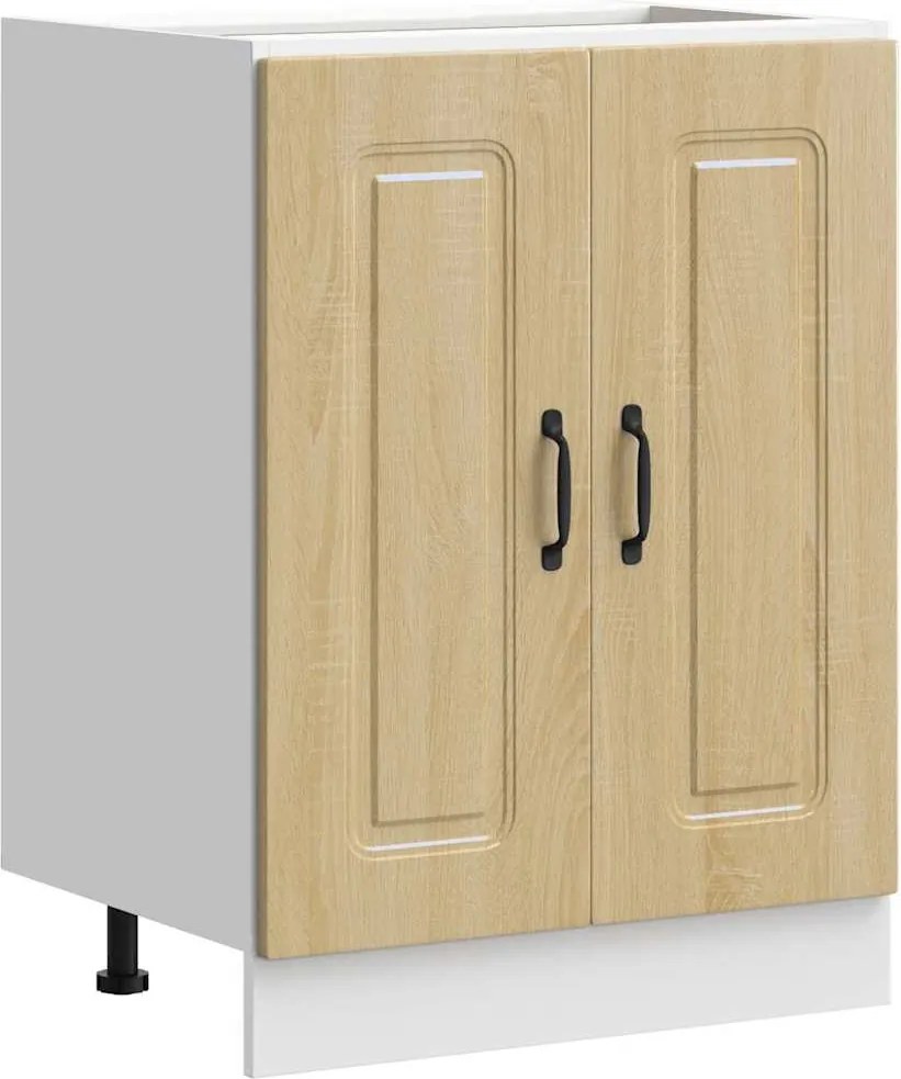 vidaXL Dulap de bază pentru chiuvetă Stejar Sonoma Lemn prelucrat