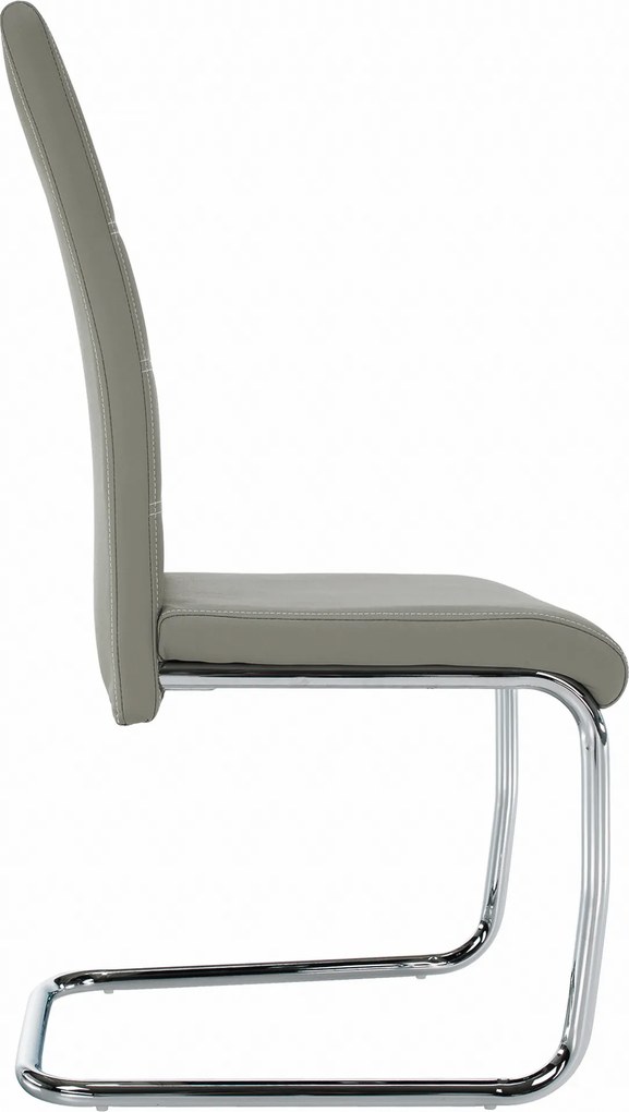 Scaun de bucătărie, gri deschis/cusătura deschisă, ABIRA NEW
