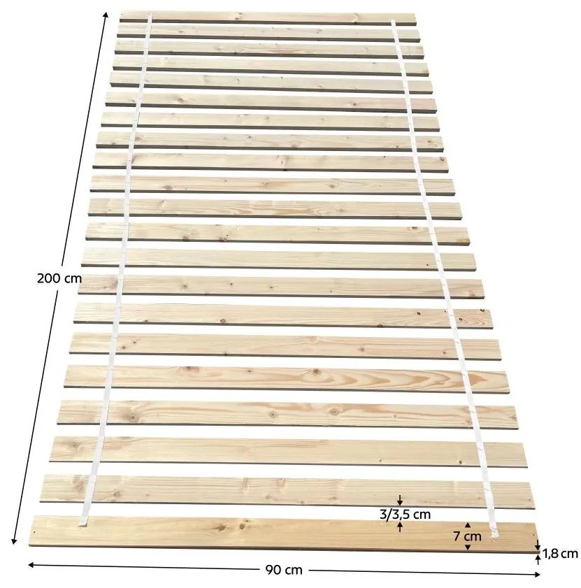 Somieră rulantă 90x200 cm Plamosa (natural) . 1097196