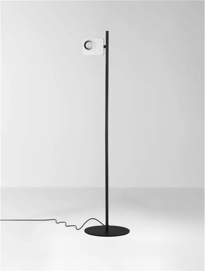 Lampa de podea LED cu spot directionabil stil minimalist KEDROS alb