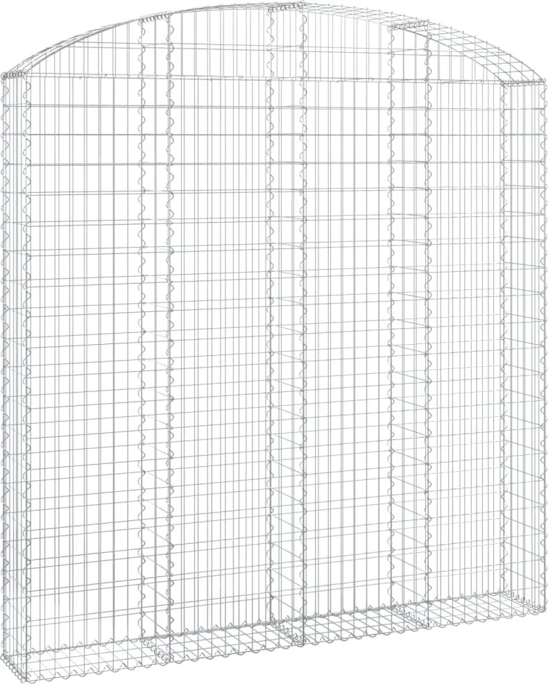 vidaXL Coș gabion arcuit 200x30x200/220 cm fier galvanizat