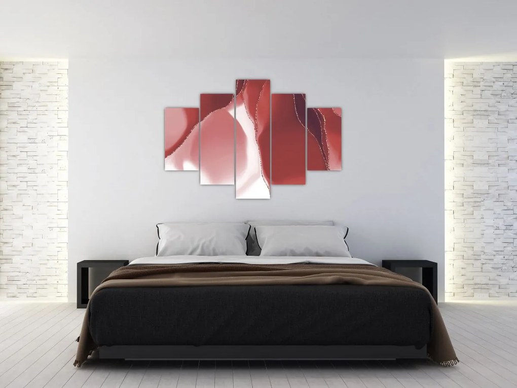 Tablou - Floare abstractă roșie N⁰3 (150x105 cm)