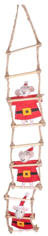 Decorațiune suspendată pentru Crăciun din material textil 50 cm Santa Mouse – Sass &amp; Belle