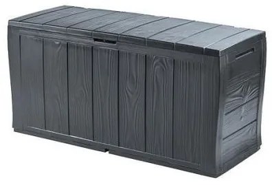 Lada depozitare de gradina, antracit, 270 L, 117x45x58 cm, Keter Sherwood