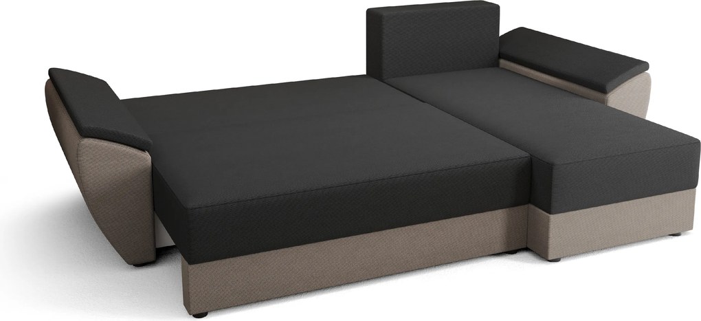 Coltar extensibil de colt TAVERO, roz inchis, reversibil, 251x140 cm