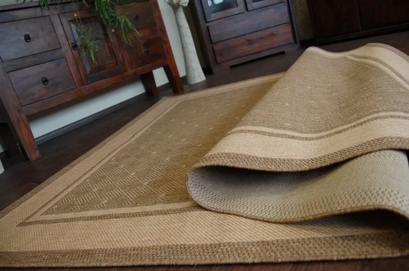 Covor sisal Floorlux 20077 coffee si mais