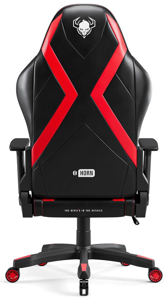 Scaun gaming Diablo X-Horn 2.0 King Size: negru-roșu