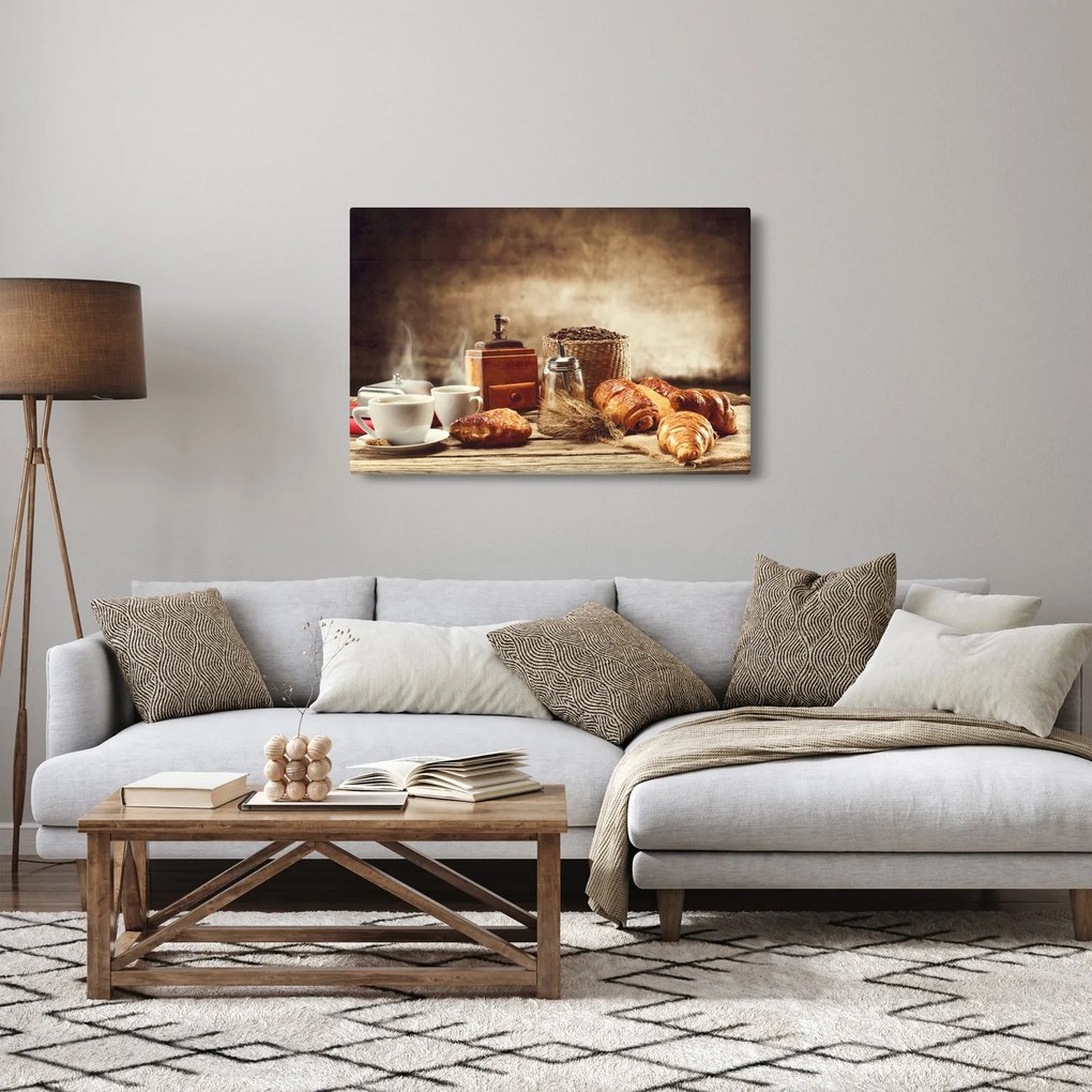 Tablou - Cafea și mic dejun (90x60 cm)