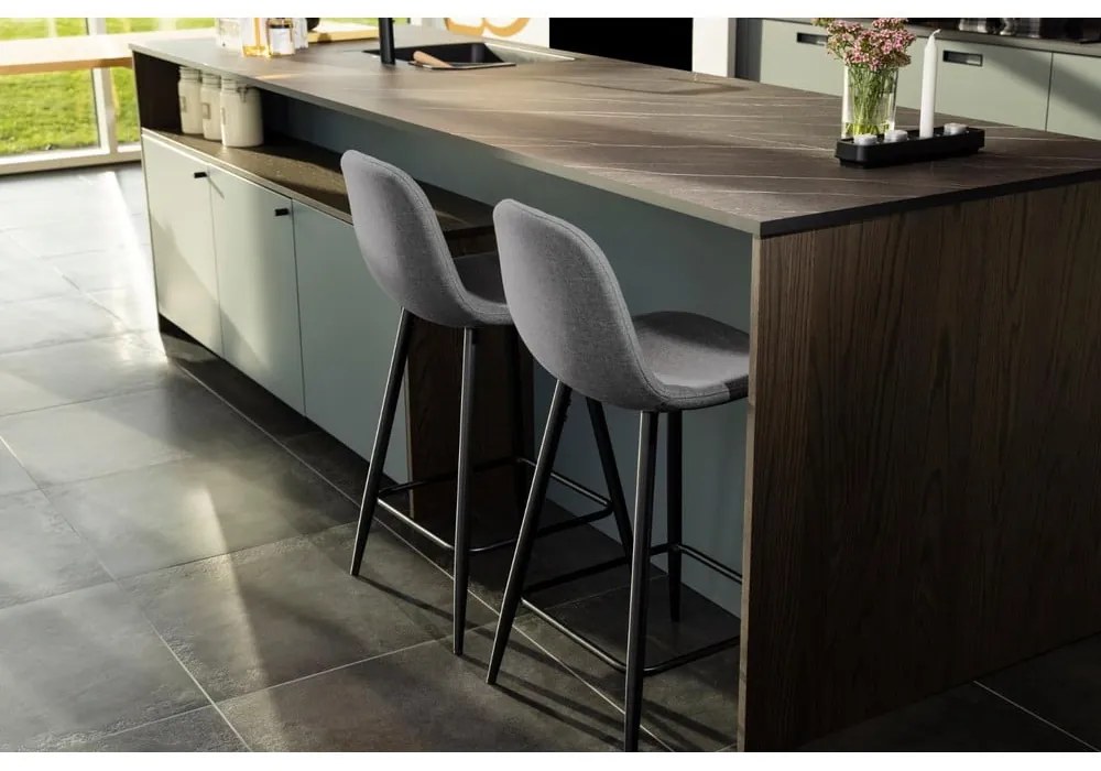 Set 2 scaune Actona Wilma, gri deschis