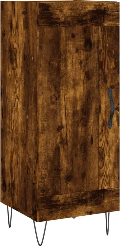 vidaXL Servantă, stejar fumuriu, 34,5x34x90 cm, lemn compozit