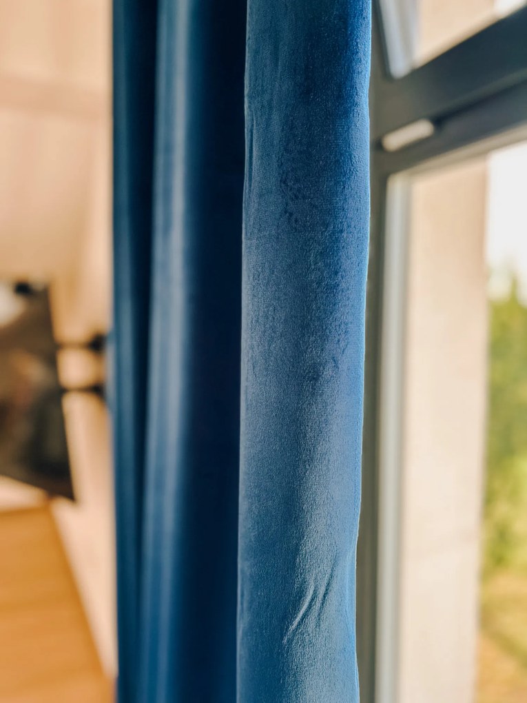 Draperie din catifea opaca Culoare albastru regal, VELVET 140x250 cm