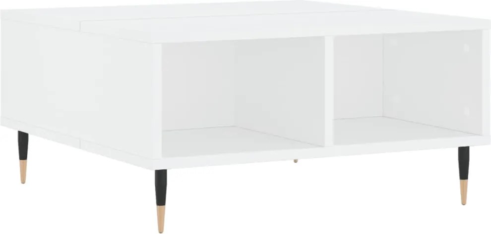 vidaXL Masă de cafea, alb, 60x60x30 cm, lemn compozit