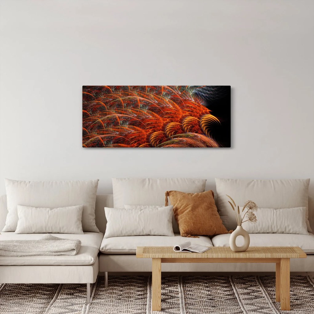 Tablou - Pene de imitație abstractă (120x50 cm)
