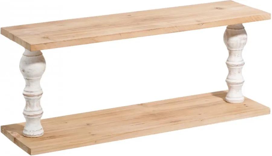 Raft alb/maro din lemn de brad 61 cm Woopa Ixia