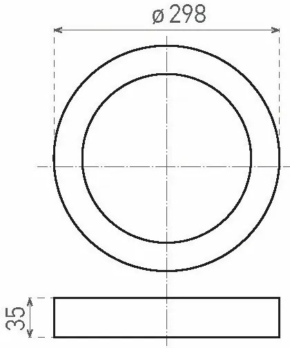 Plafonieră LED FENIX LED/24W/230V 3800K d. 29,8 cm alb zăpadă