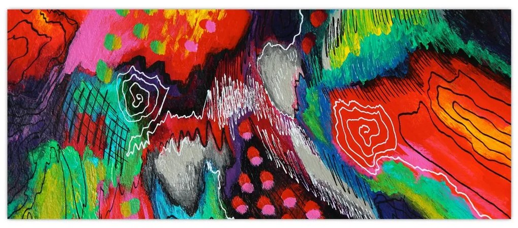 Tablou abstract - culori (120x50 cm)