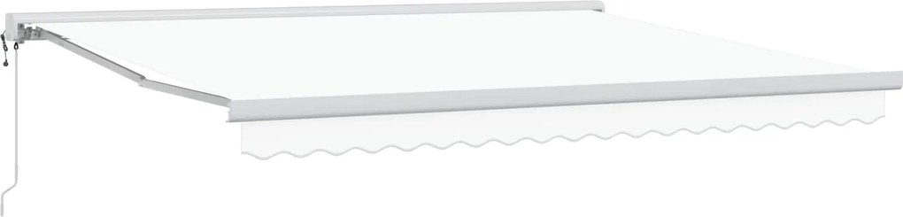 vidaXL Cortina Retractabilă Alb 400 × 300 cm Stofă și Metal