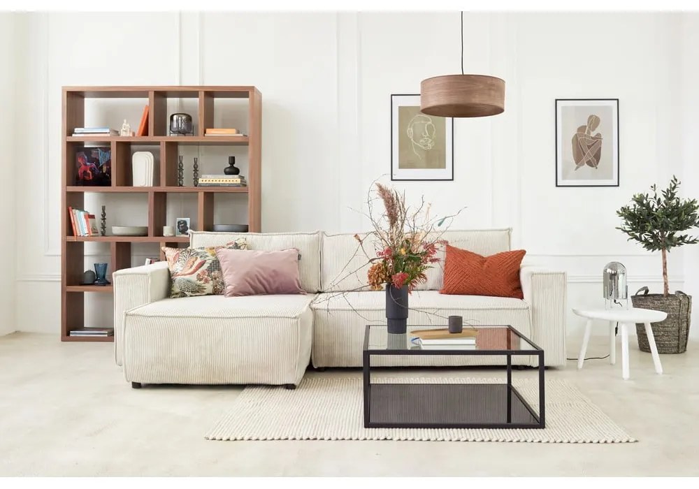 Bibliotecă gri cu aspect de beton 150x159 cm Berlin – TemaHome