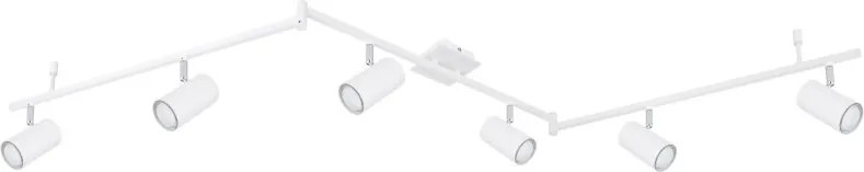 Lustra cu 6 spoturi directionabile design modern ROBBY alb