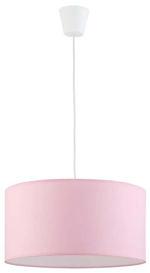 Lustră pe cablu pentru copii RONDO KIDS 1xE27/15W/230V roz