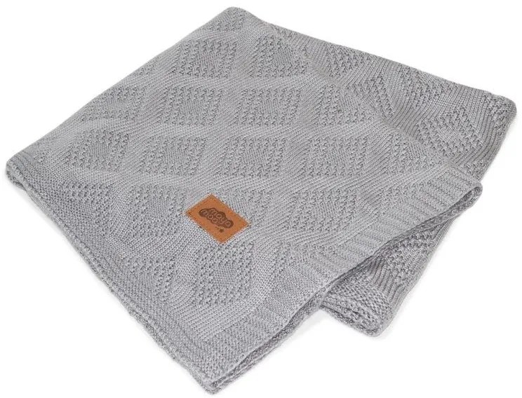 Patura pentru copii tesatura din fibra de bambus Culoare Gri inchis, MAYA MOO DESIGN 04