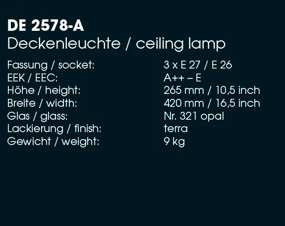 Plafoniera iluminat exterior din fier forjat, diametru 42cm, DE 2578-A