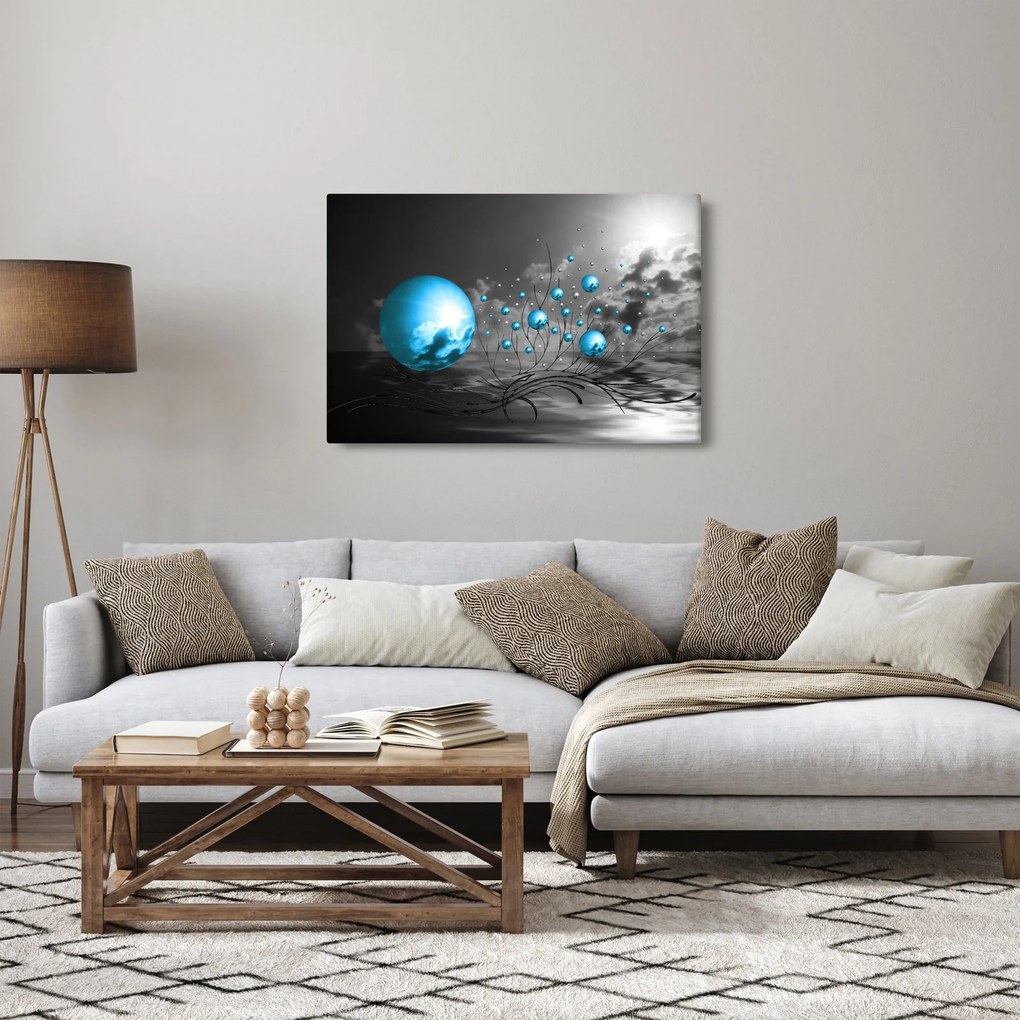 Tabloul bilelor albastru deschis (90x60 cm)