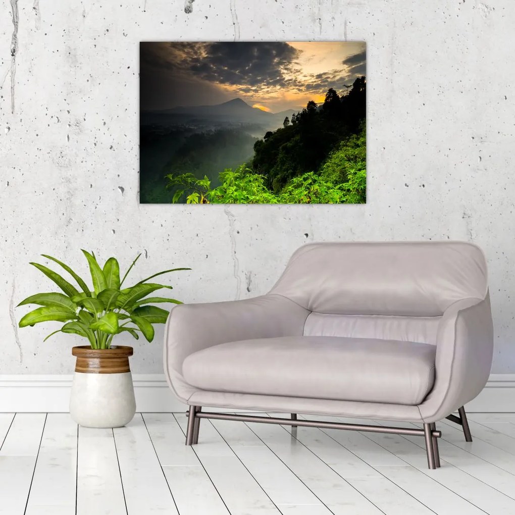 Tablou - peisaj montan verde (70x50 cm)