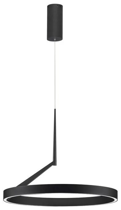 Lustra circulara aluminiu negru LED CCT ADALIZ 60cm