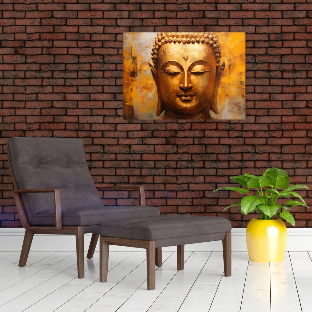 Tablou - Buddha, pictură în ulei (70x50 cm)