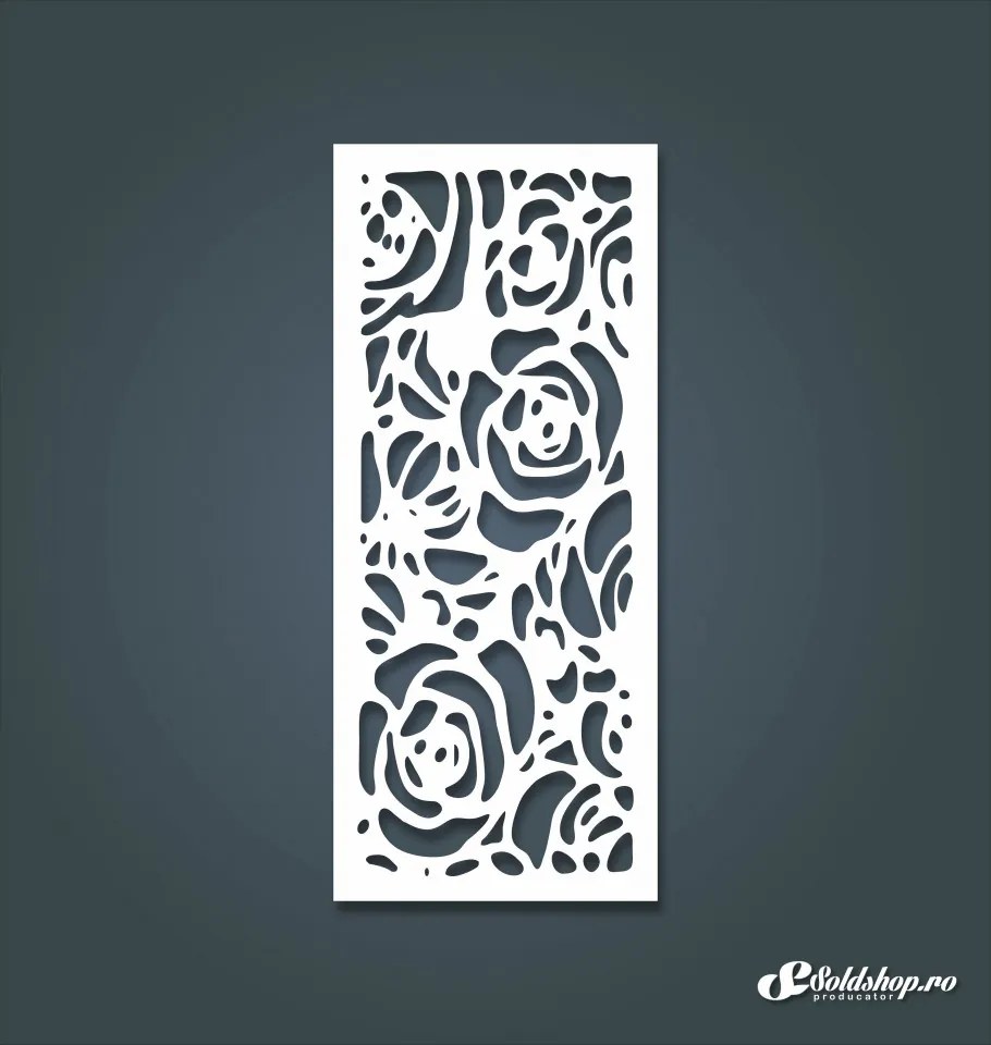 Panou decorativ traforat Trandafir