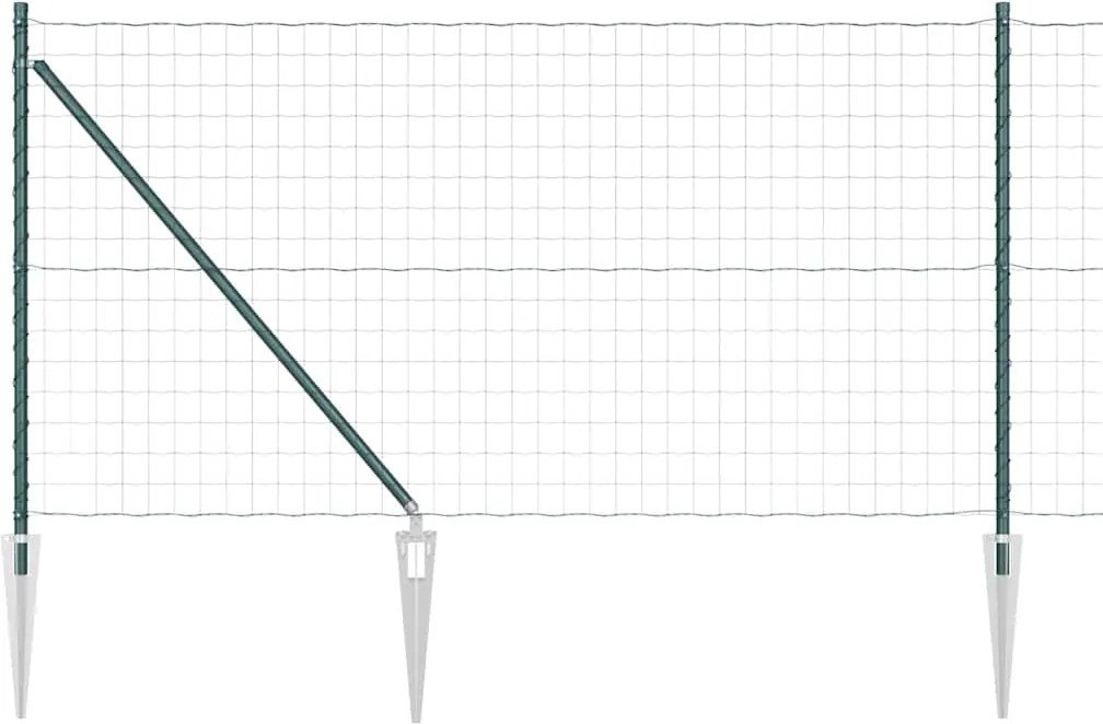 vidaXL Gard cu Stâlp Verde 1 x 25 m Oțel